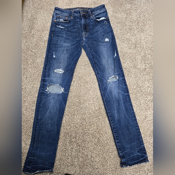 AE next level stretch jeans size 30x32. Guc, Super stretchy. Has patch details - Picture 2 of 13